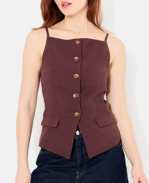 Gilet barman à bretelles avec boutons - PIMKIE - 2