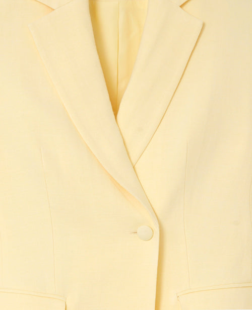 Veste blazer long et cintré en tissu effet lin - PIMKIE - 9