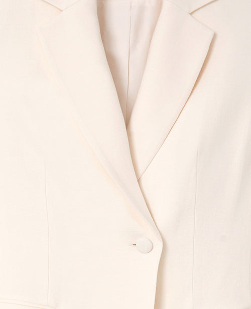 Veste blazer long et cintré en tissu effet lin - PIMKIE - 3