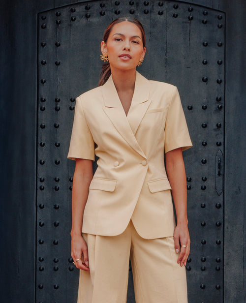 Veste blazer cintrée manches courtes - PIMKIE - 1