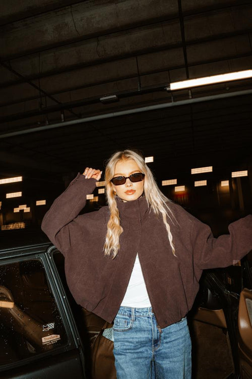 Blouson boule col montant en suédine - PIMKIE - 1