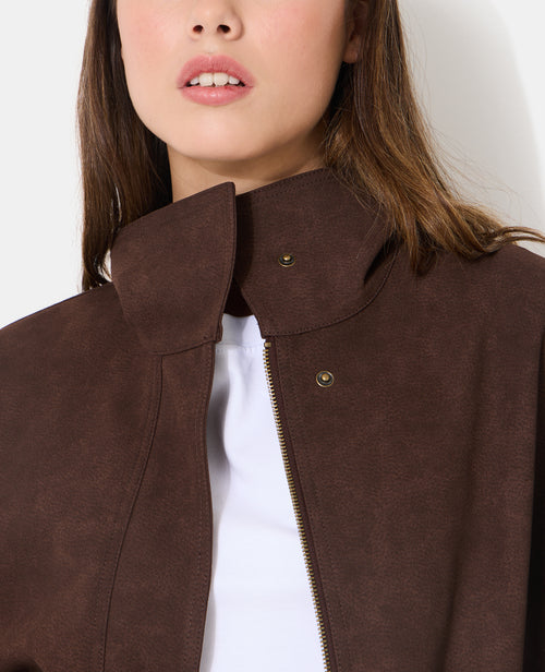 Blouson boule col montant en suédine - PIMKIE - 2