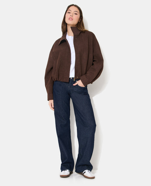 Blouson boule col montant en suédine - PIMKIE - 3