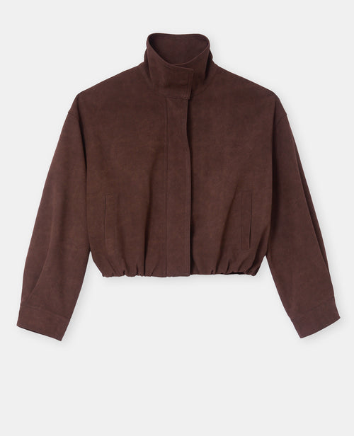 Blouson boule col montant en suédine - PIMKIE - 4