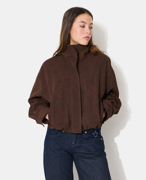 Blouson boule col montant en suédine - PIMKIE - 5