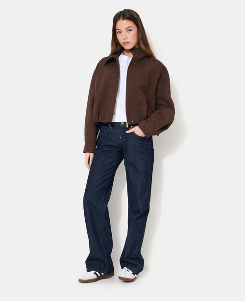Blouson boule col montant en suédine - PIMKIE - 8