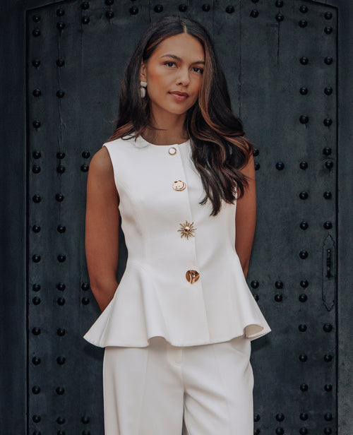 Gilet barman city avec boutons bijoux - PIMKIE - 1