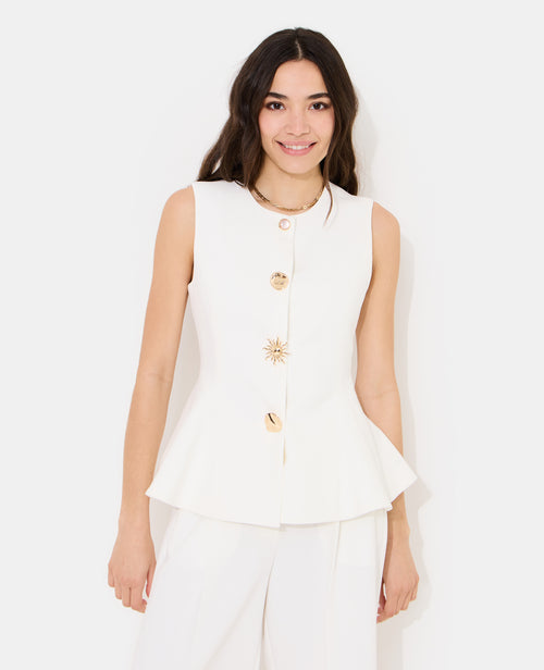 Gilet barman city avec boutons bijoux - PIMKIE - 1