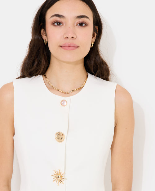 Gilet barman city avec boutons bijoux - PIMKIE - 2