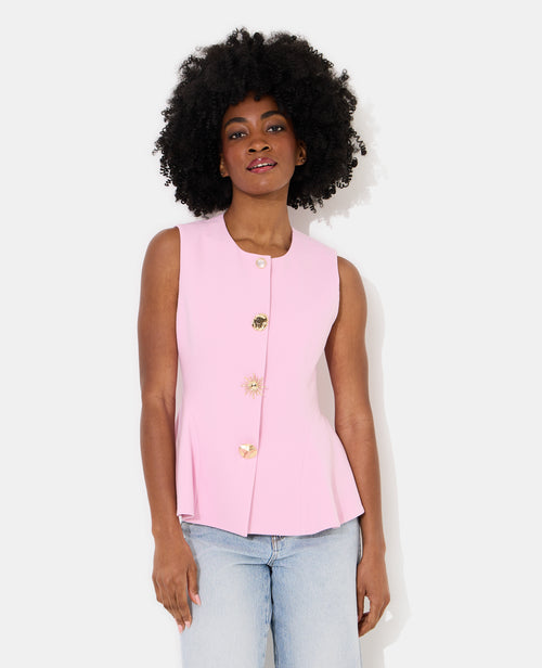 Gilet barman city avec boutons bijoux - PIMKIE - 1