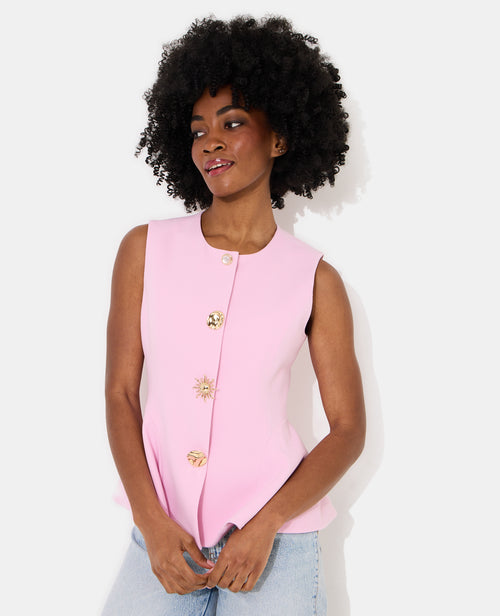 Gilet barman city avec boutons bijoux - PIMKIE - 5