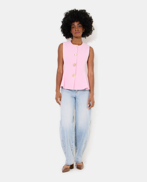 Gilet barman city avec boutons bijoux - PIMKIE - 7
