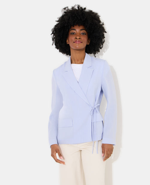 Veste blazer fluide portefeuille avec nouette - PIMKIE - 5