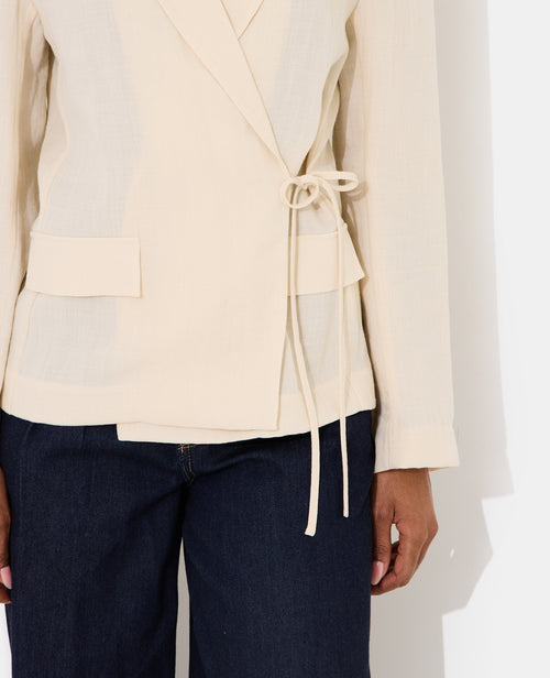 Veste blazer fluide portefeuille avec nouette - PIMKIE - 2