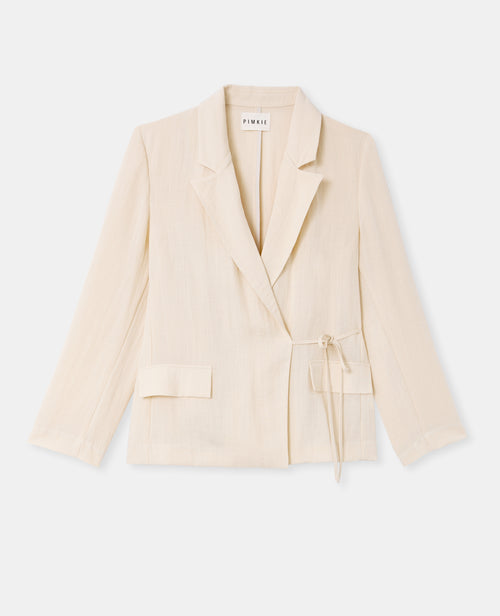 Veste blazer fluide portefeuille avec nouette - PIMKIE - 4