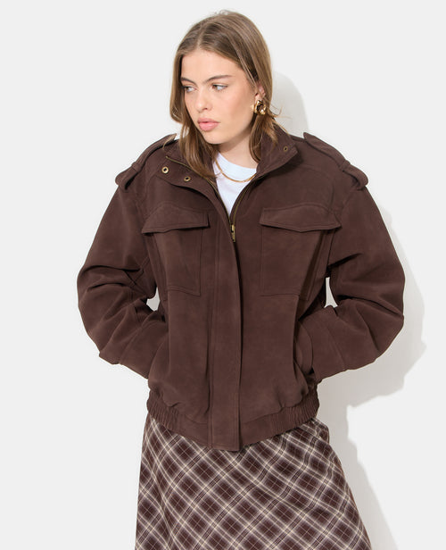Blouson en suédine col montant - PIMKIE - 1