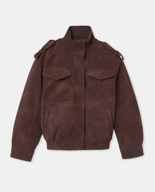 Blouson en suédine col montant - PIMKIE - 4