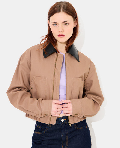 Blouson en toile avec col simili - PIMKIE - 1