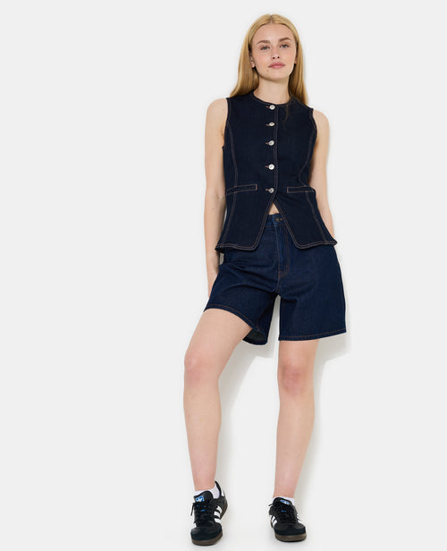 Veste sans manches en jean façon gilet barman - PIMKIE - 3