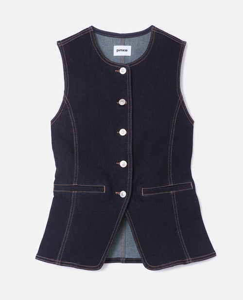 Veste sans manches en jean façon gilet barman - PIMKIE - 4
