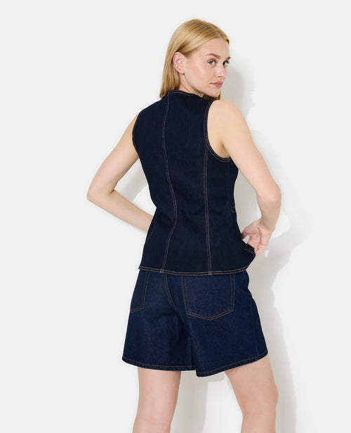 Veste sans manches en jean façon gilet barman - PIMKIE - 6