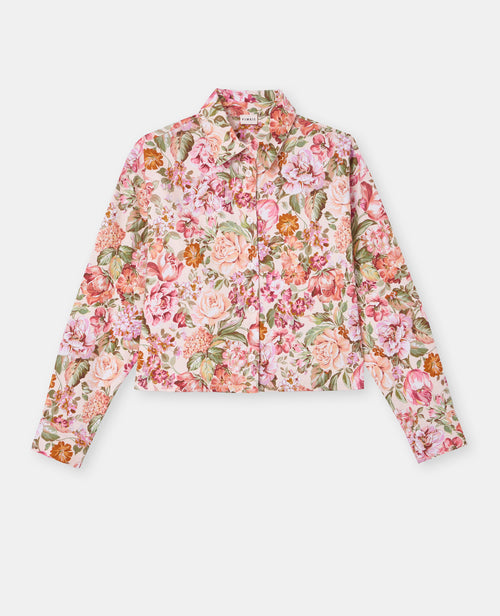 Veste droite motif fleurs façon tapisserie - PIMKIE - 4