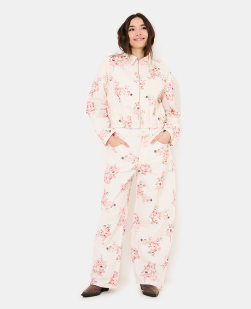 Veste boule en toile motif fleurs - PIMKIE - 3