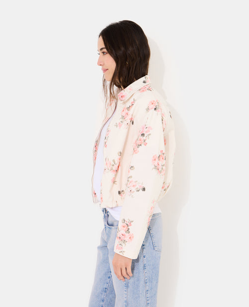 Veste boule en toile motif fleurs - PIMKIE - 7