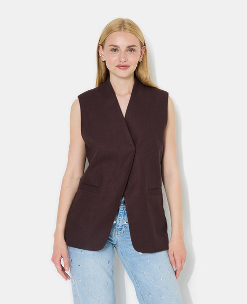 Veste sans manches avec lin - PIMKIE - 5