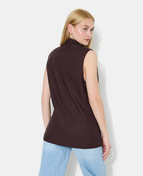 Veste sans manches avec lin - PIMKIE - 6