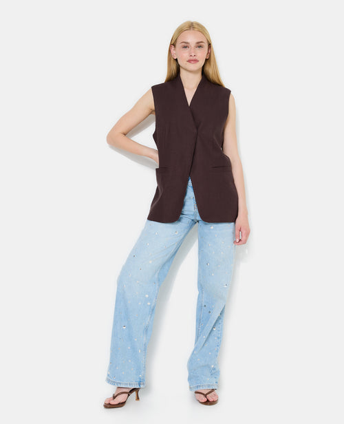 Veste sans manches avec lin - PIMKIE - 7
