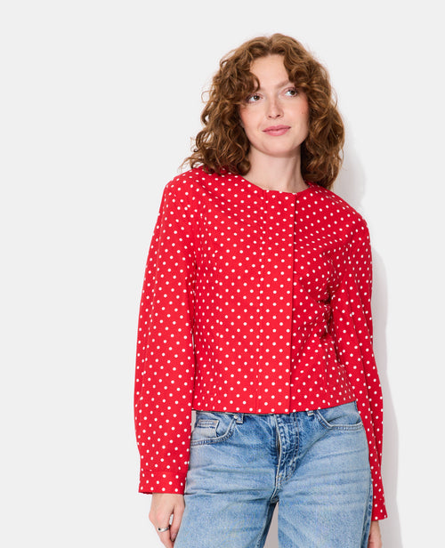 Veste cintrée manches ballons motif pois - PIMKIE - 2