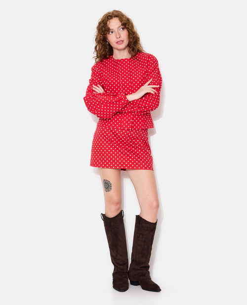 Veste cintrée manches ballons motif pois - PIMKIE - 3