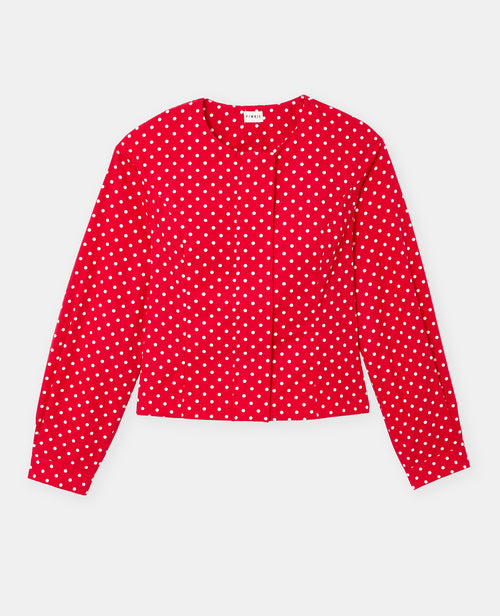 Veste cintrée manches ballons motif pois - PIMKIE - 4