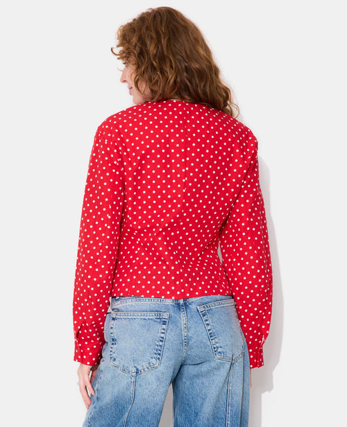 Veste cintrée manches ballons motif pois - PIMKIE - 6