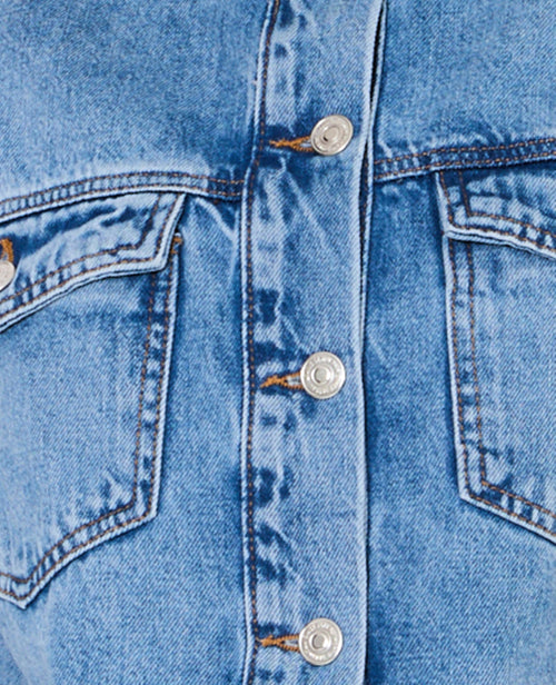 Veste courte en jean avec étoile et clous - PIMKIE - 1
