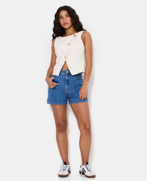 Top sans manches façon gilet barman boutons bijoux - PIMKIE - 3