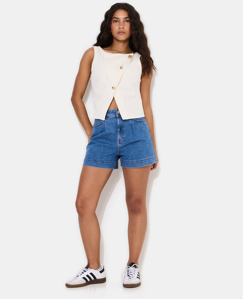 Top sans manches façon gilet barman boutons bijoux - PIMKIE - 5