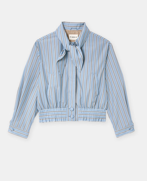 Blouson court rayé avec col nœud - PIMKIE - 4