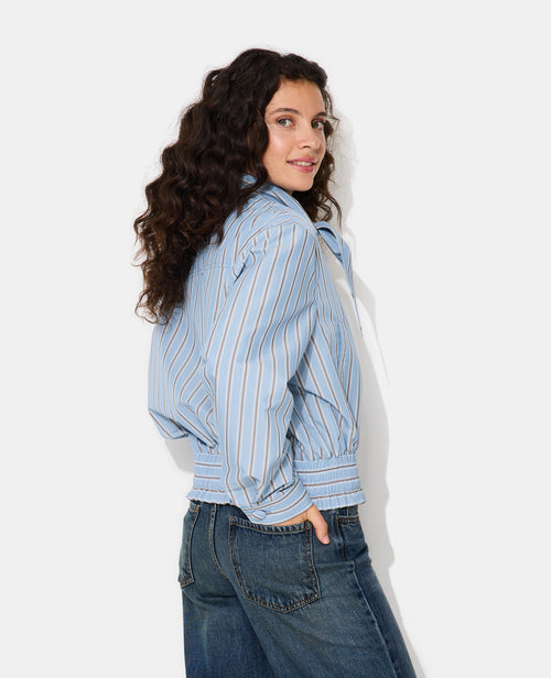 Blouson court rayé avec col nœud - PIMKIE - 6