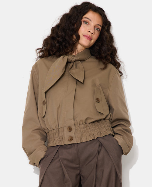 Blouson court avec col nœud - PIMKIE - 1