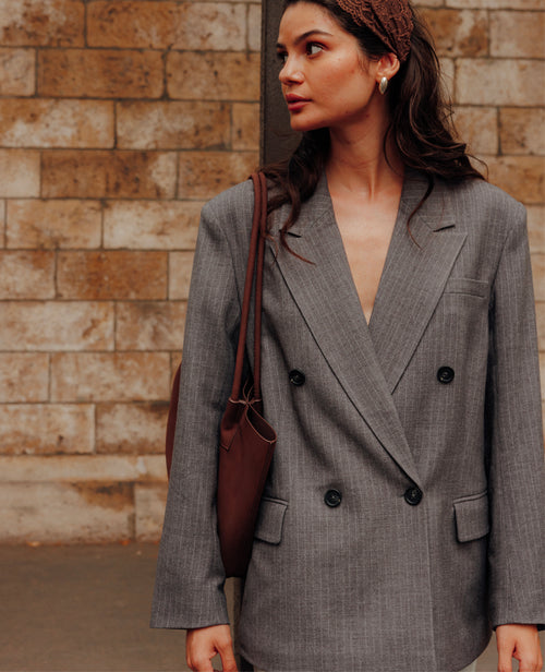 Veste blazer oversize fines rayures - PIMKIE - 1