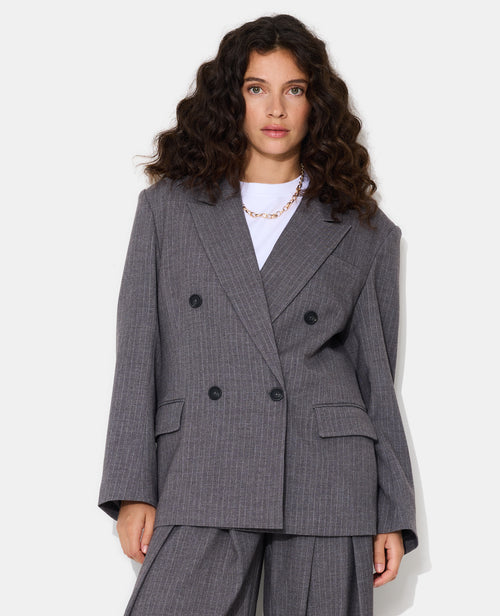 Veste blazer oversize fines rayures - PIMKIE - 5