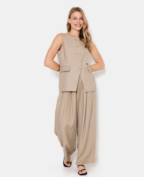 Veste sans manches esprit gilet de barman avec lin - PIMKIE - 3