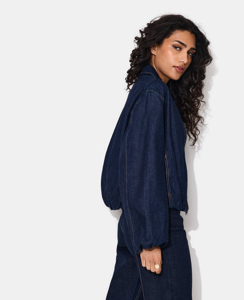 Veste boule en jean avec col chemise - PIMKIE - 7