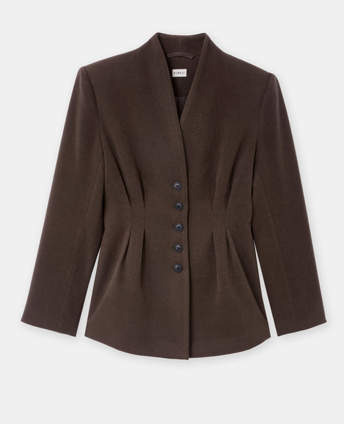 Veste longue et cintrée drap de laine - PIMKIE - 4