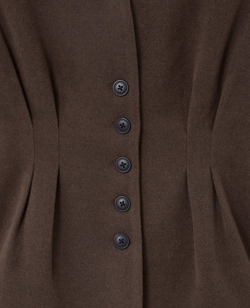 Veste longue et cintrée drap de laine - PIMKIE - 8