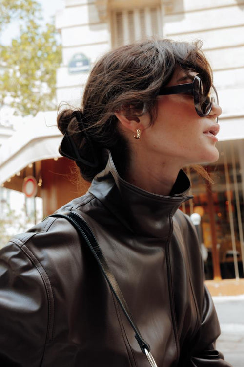 Blouson en simili forme vintage avec col montant - PIMKIE - 2