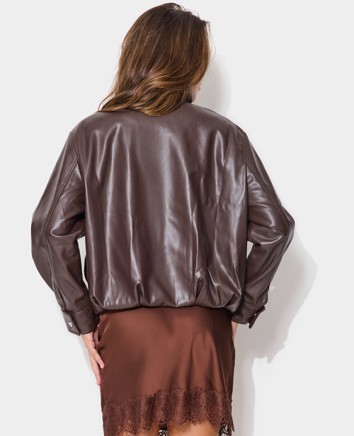 Blouson en simili forme vintage avec col montant - PIMKIE - 6
