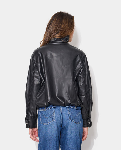 Blouson en simili forme vintage avec col montant - PIMKIE - 6